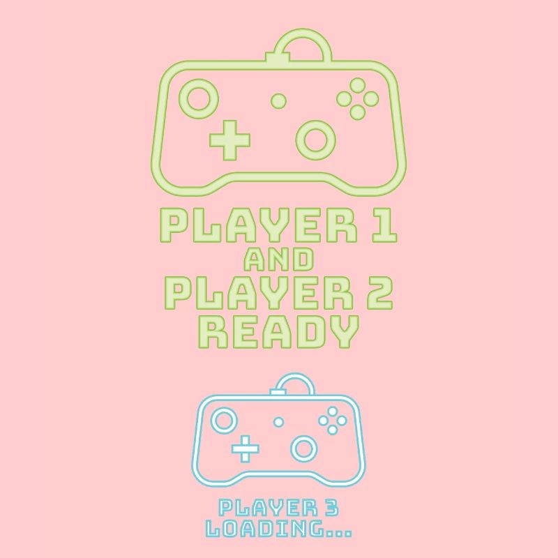 Player 1 2 Gamer Naissance Bébé console cadeau