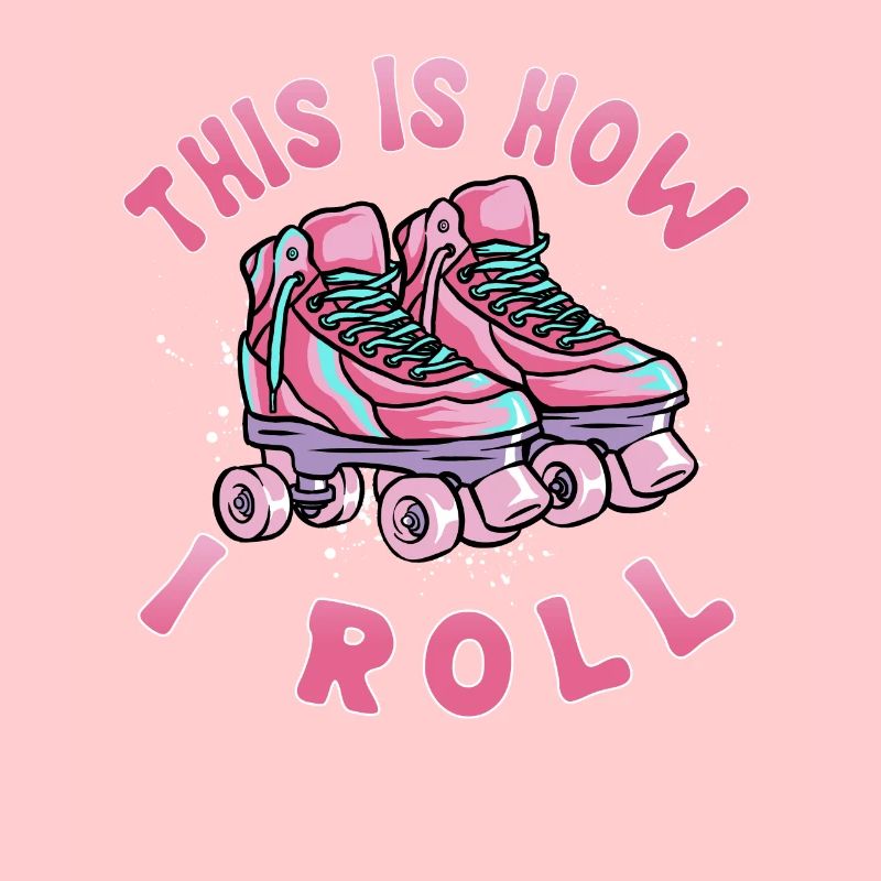Roller Skating, Rollschuh Motiv, Mädchen, Kinder