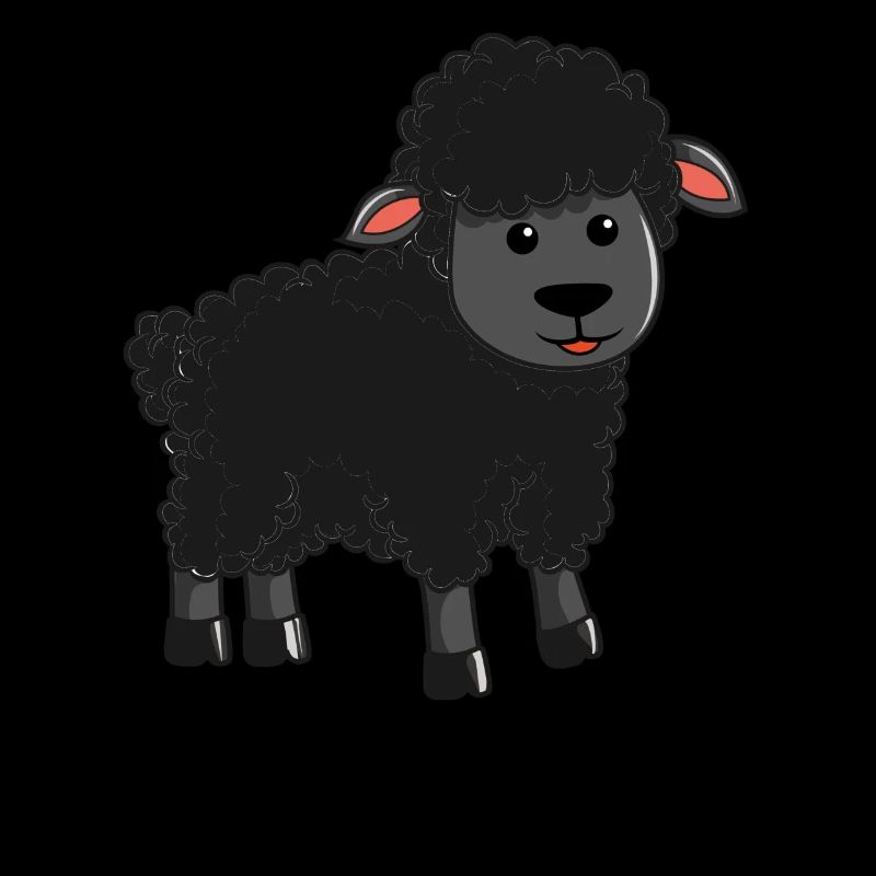 Schwarzes Schaf Lamm Lämmchen Schafsbock Schäfer