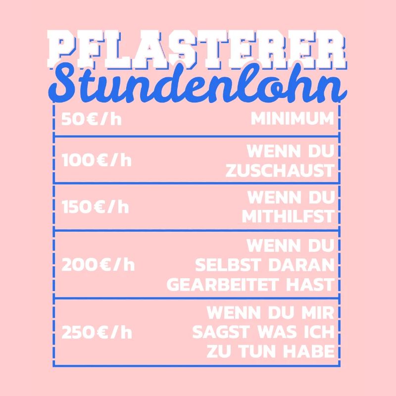 Pflasterer Stundenlohn Steinsetzer Lohn Geschenk