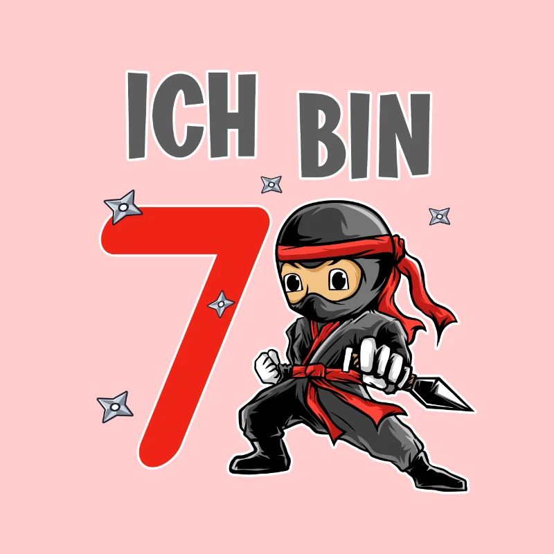 Ich bin 7 - Ninja Kinder Geburtstags Geschenk