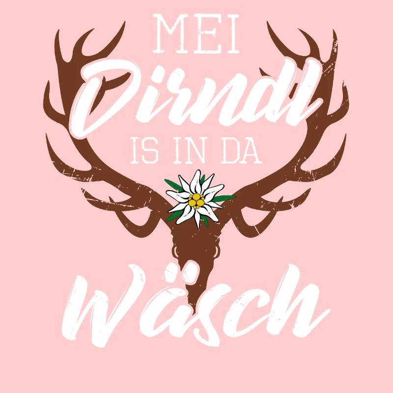 Mei Dirndl is in da Wäsch Hirsch Geweih