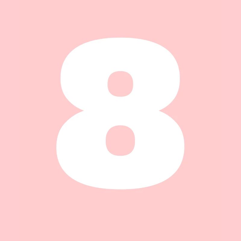 Nummer 8 Großbuchstaben Monogramm