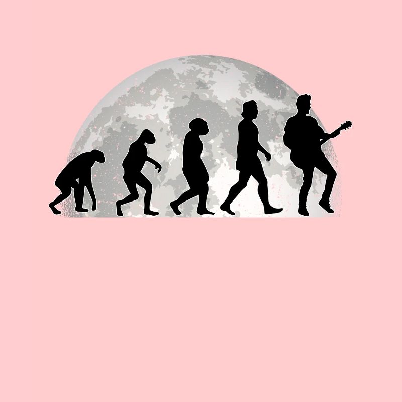 Guitariste Evolution lune guitare
