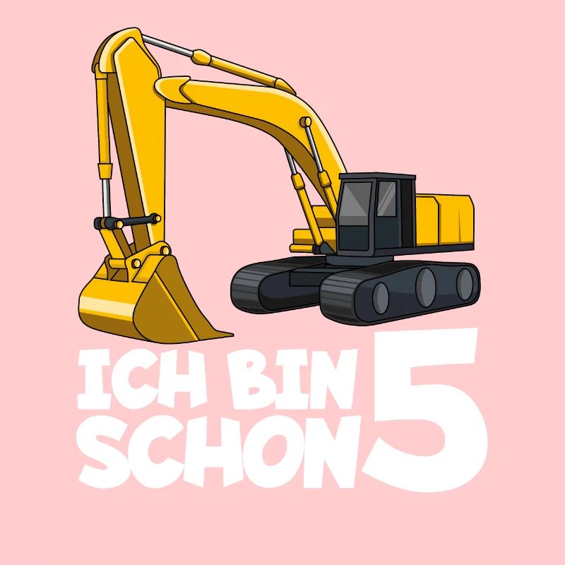 Ich bin schon 5 Bagger Kindergeburtstag