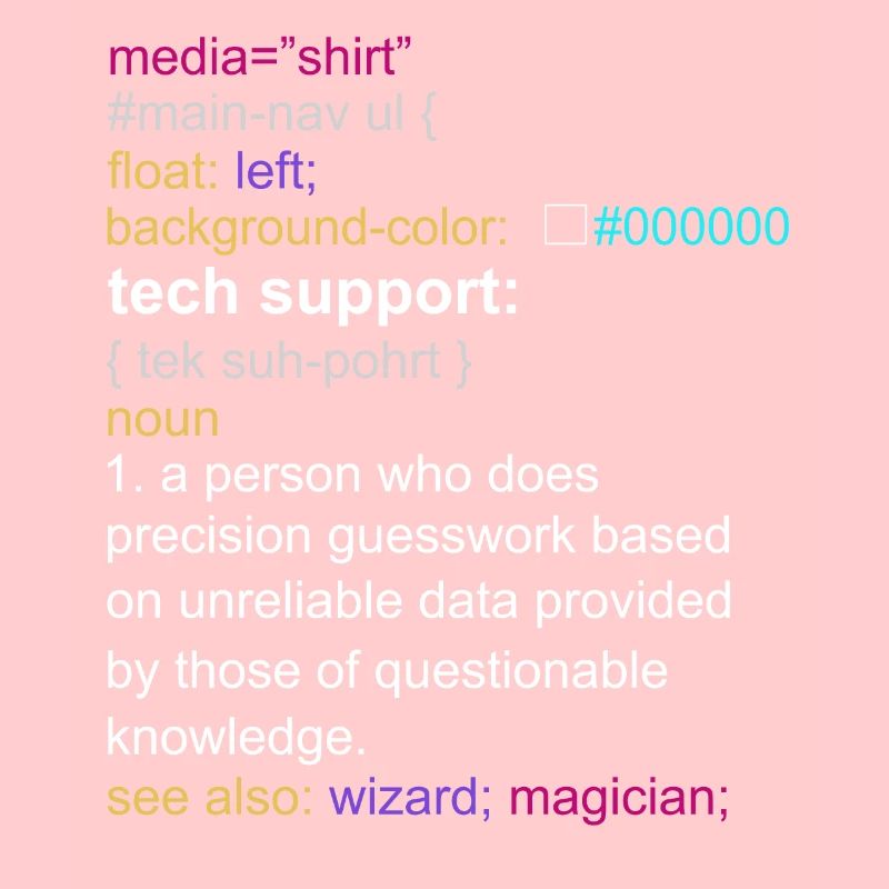 Tech support html coding gift coder