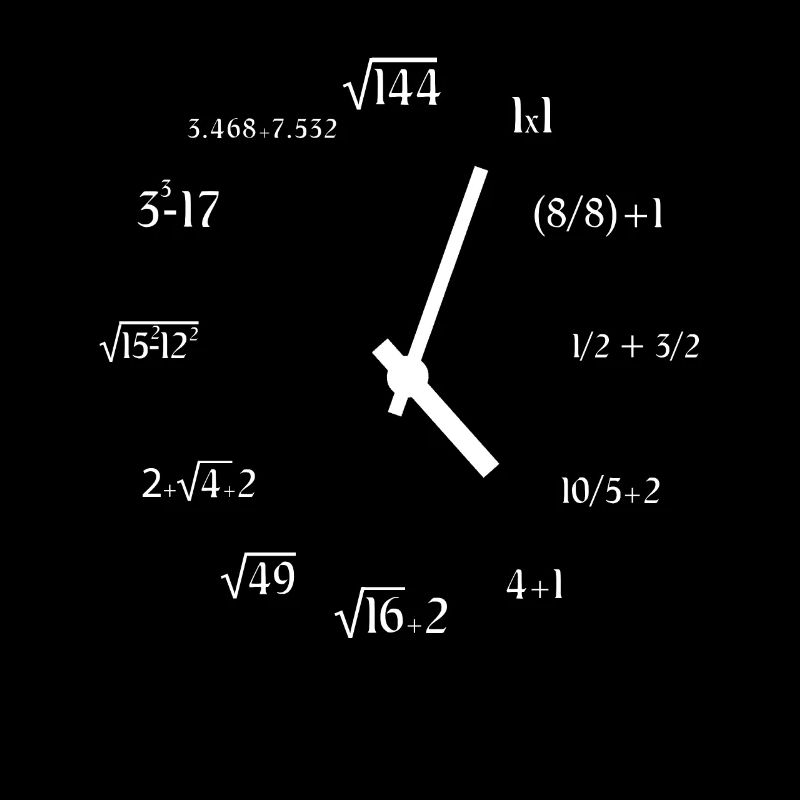 Math Clock Funny Mathematics Clock Meme Math Clock