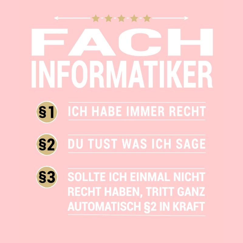 Fachinformatiker Beruf meine eigenen Paragraphen