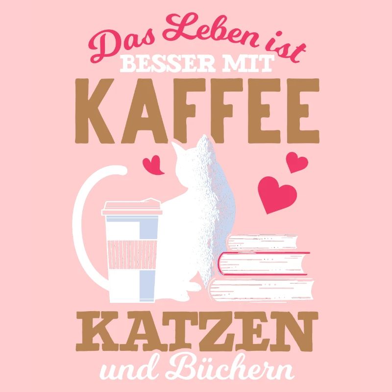 Katze Bücher Kaffee Kaffeetrinker
