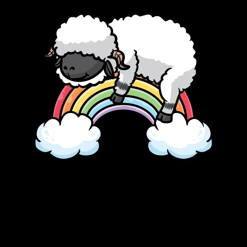 Walliser Schwarznasenschaf Regenbogen Pyjama