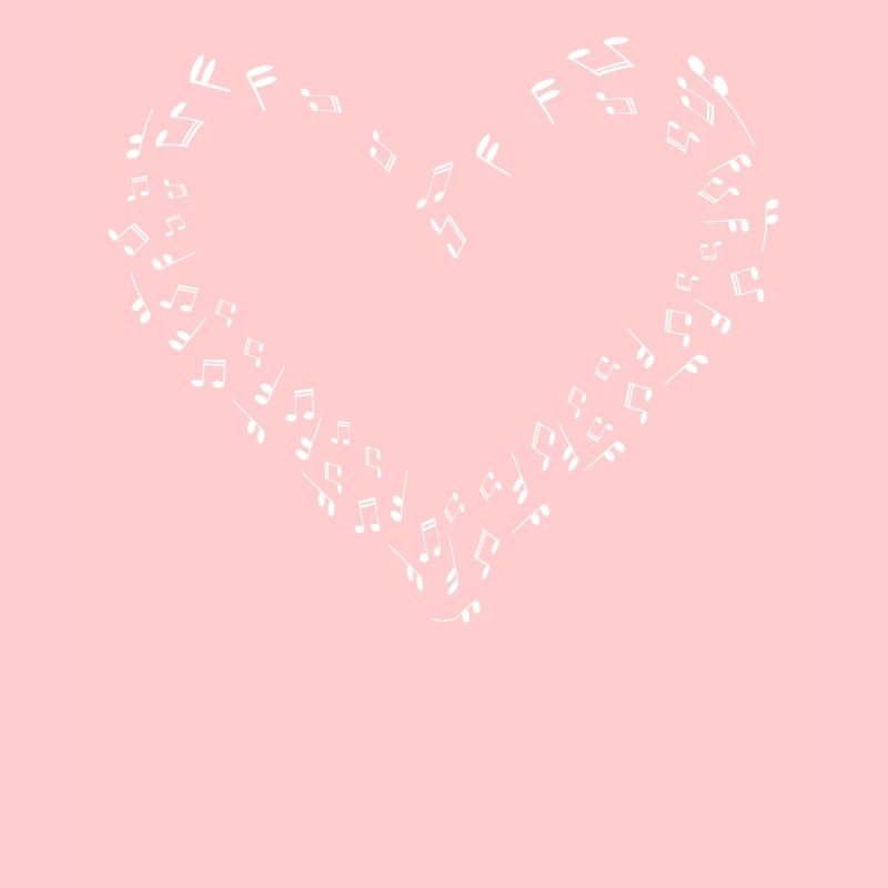 Beaucoup de notes de musique Heart Design