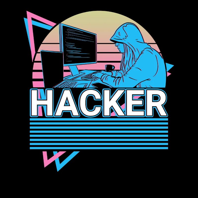 Hacker Coding Programmierer Vaporwave Ästhetisches