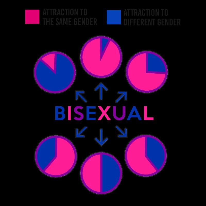 Bisexual Bi Pride Flag Pie Chart