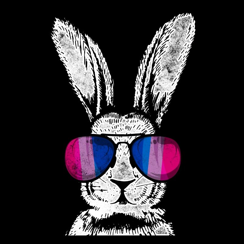 Bisexual Bi Pride Flag Rabbit