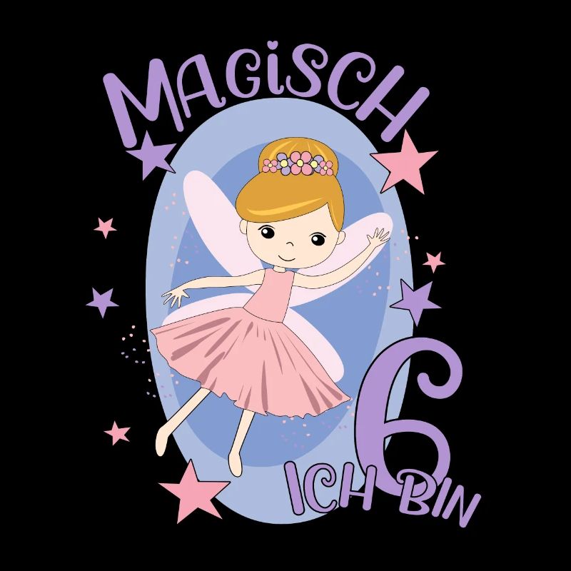 6 Jahre Mädchen 6. Geburtstag Fee Geburtstagsshirt