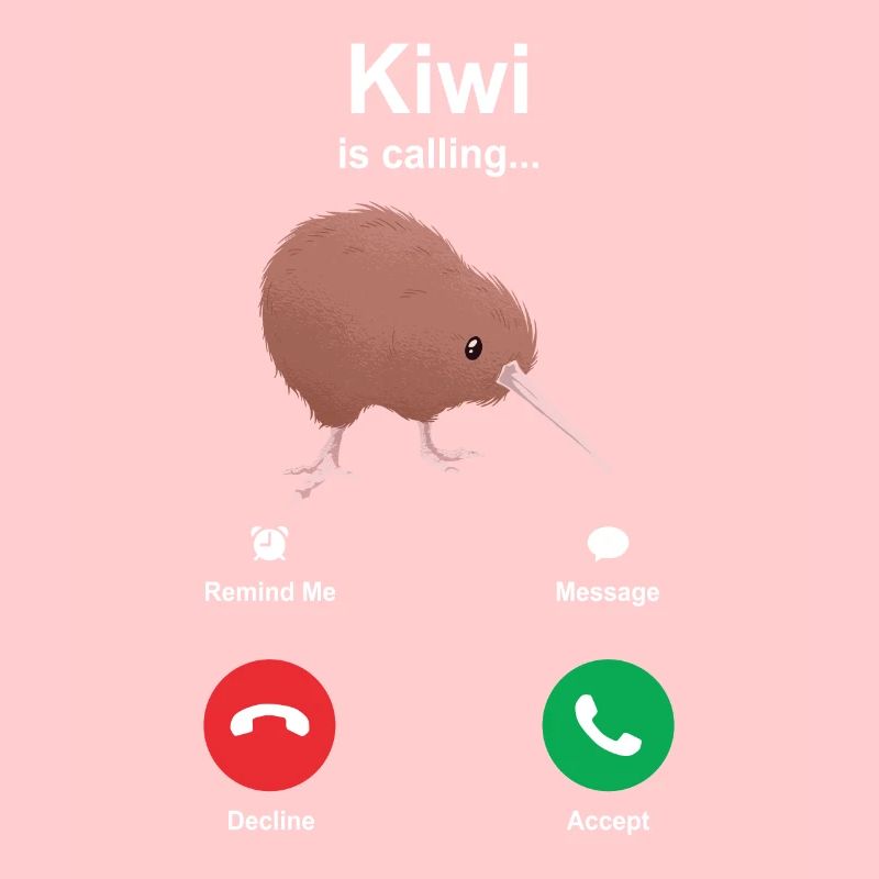 Kiwi vogel calling geschenk