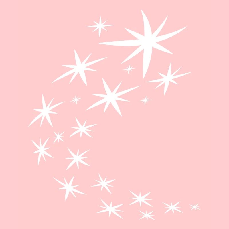 Weisses Sternenbogen Design