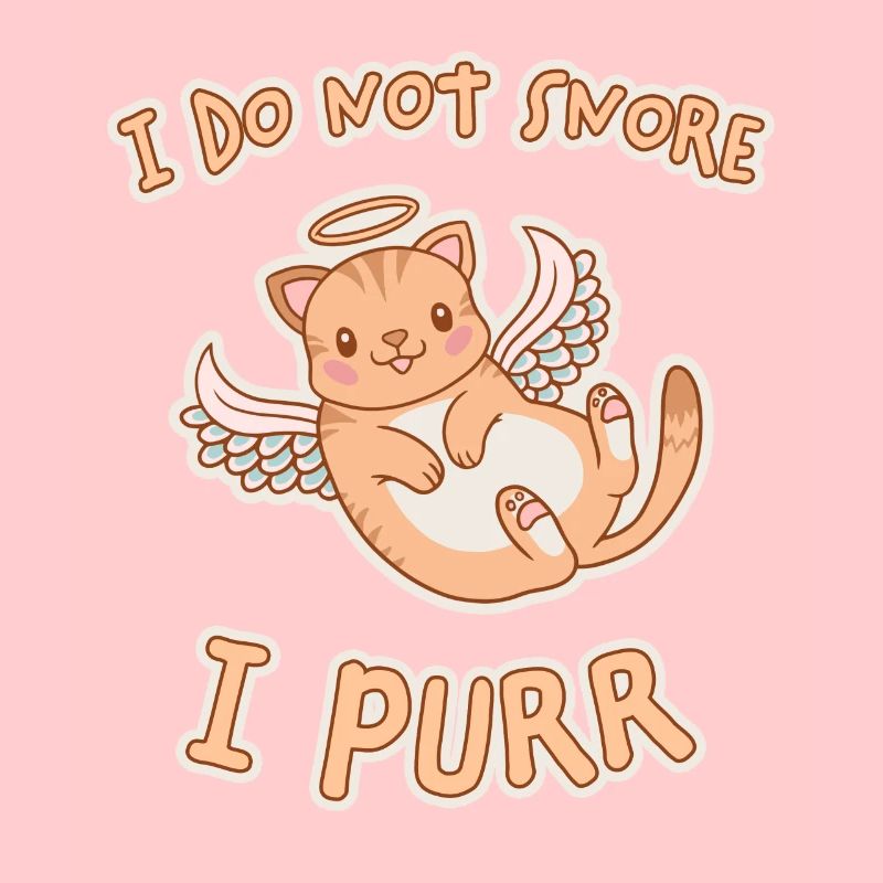 Schnurren Schnarchen Schlaf Spruch Katzen Geschenk