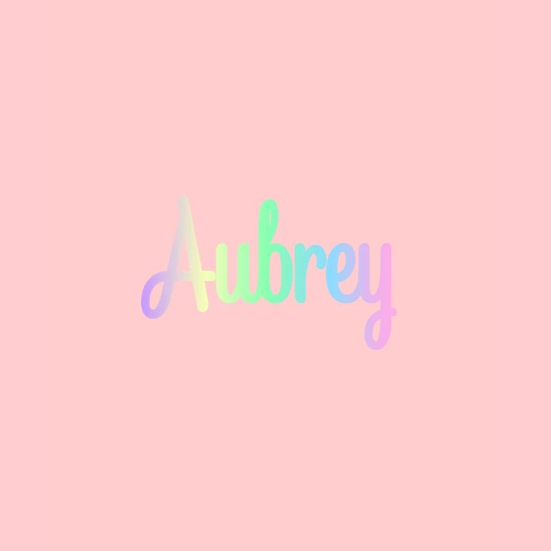 AUBREY Rainbow Minimalist Cursive