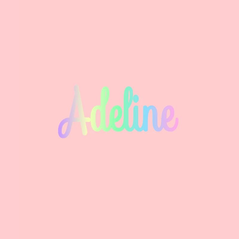 ADELINE Rainbow Cursive Minimaliste