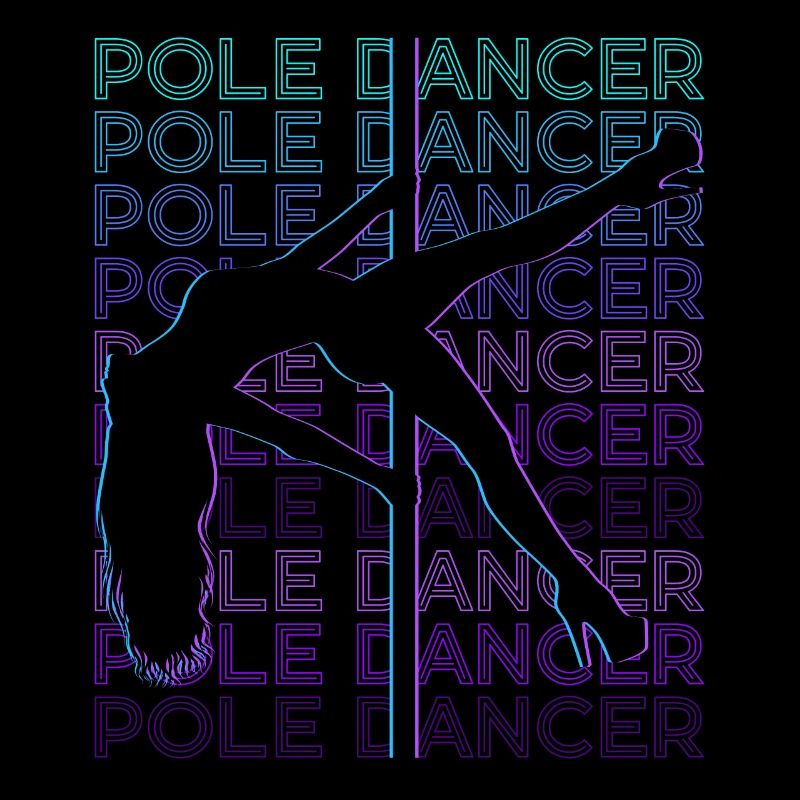 Pole Dancer Pole Dance Retro