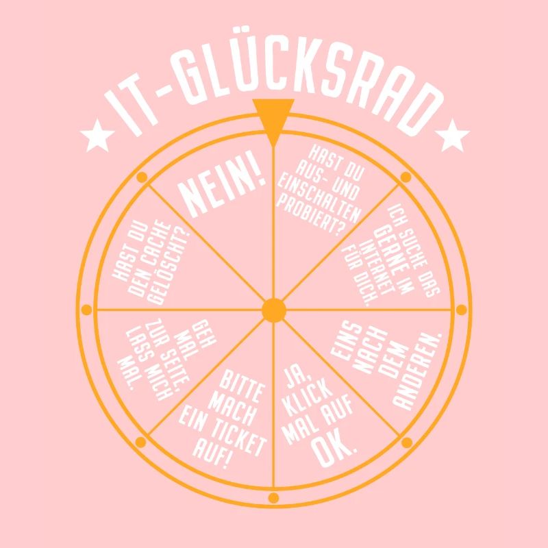 IT Support Glücksrad Service Desk IT Helpdesk Nerd