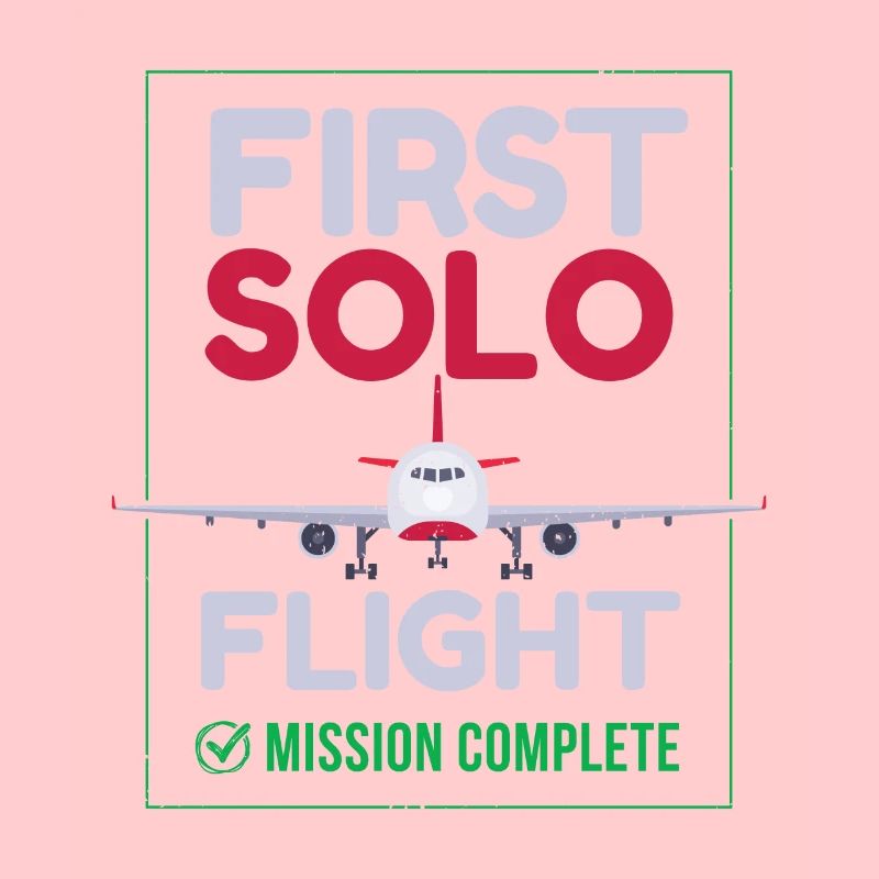 First Solo Flight Flugzeug Erster Flug