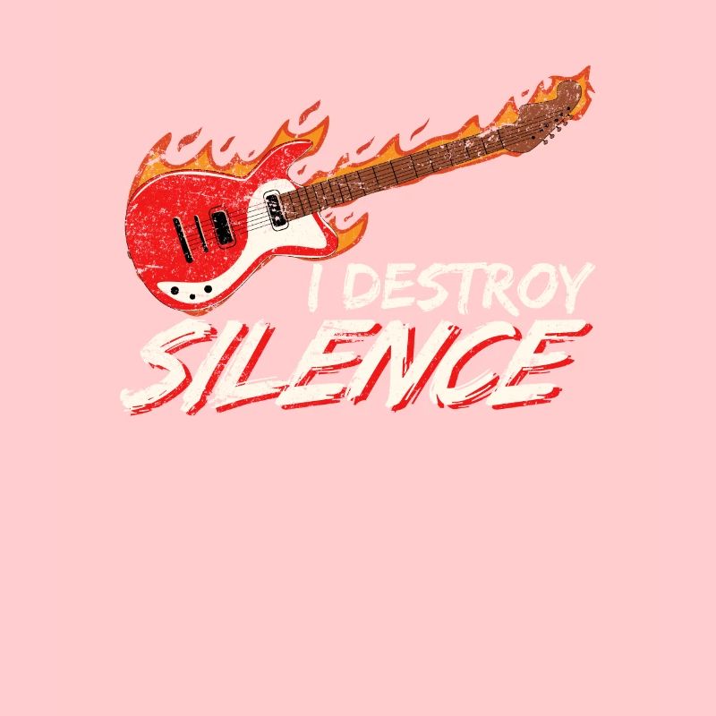 I Destroy Silence Drôle guitariste électrique Gui