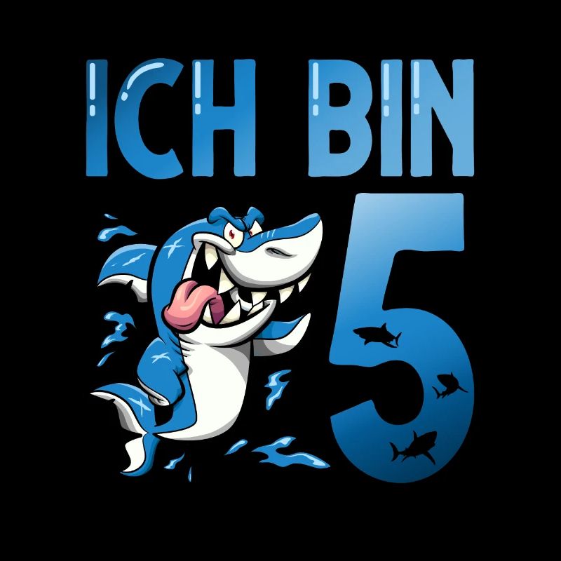 Ich bin schon 5. Kindergeburtstag Hai