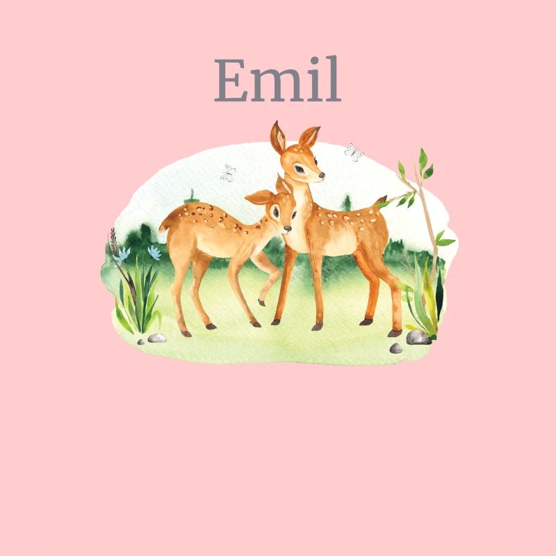 Forêt Animaux Cerf Fleurs Nom Emil