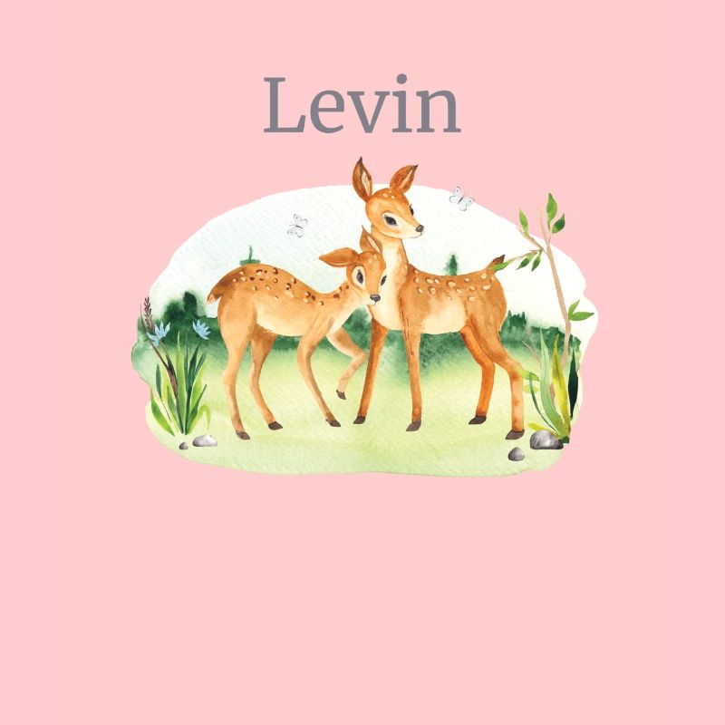 Fleurs de cerf d’animaux de la forêt Nom Levin