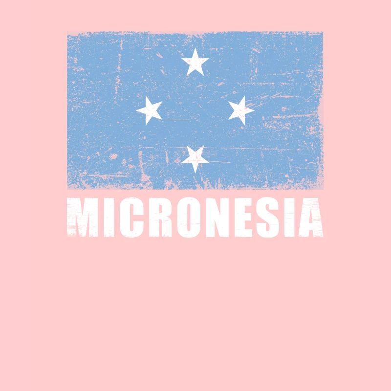 Drapeau de micronésie Grunge Drapeau de Micronésie