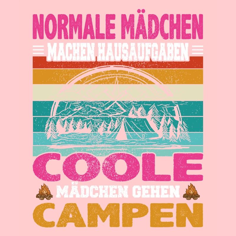 Camping Spruch Normale Mädchen Hausaufgaben coole