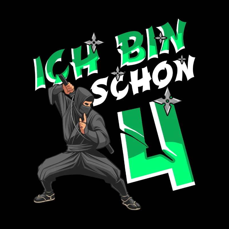 Kostüm Ninja 4. Geburtstag Junge