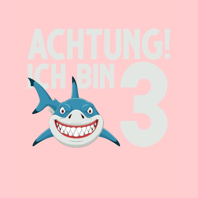 Achtung ich bin 3. Kindergeburtstag Hai