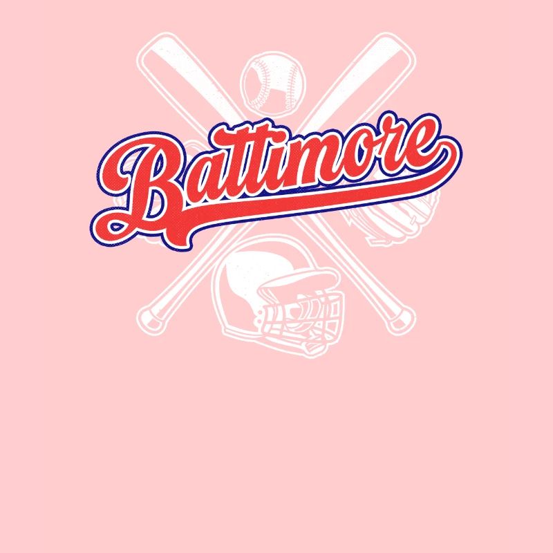 Vintage Baltimore Baseball Distressed Baseball