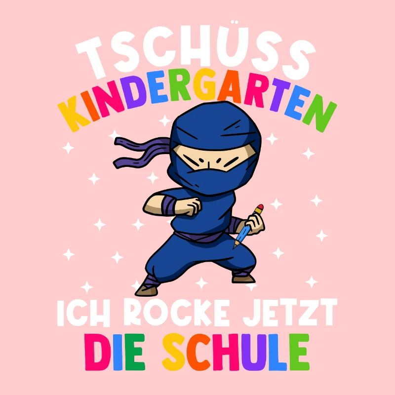 Bye Kindergarten Einschulung Schulkind Ninja