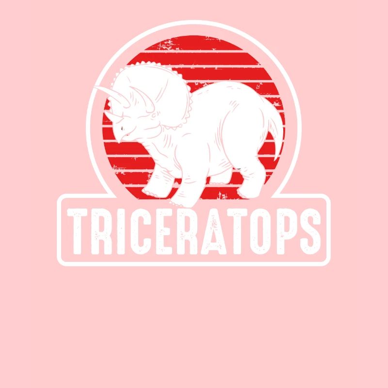 Triceratops on a Red Sun