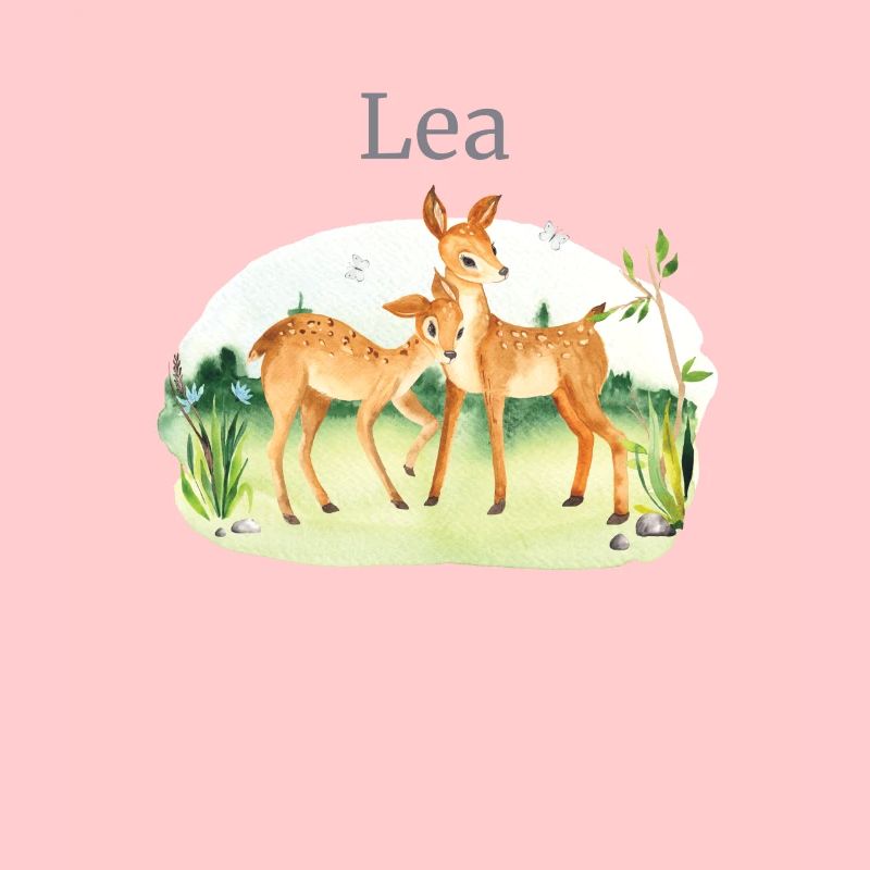 Forêt Animaux Cerf Fleurs Nom Lea