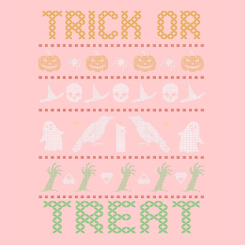 Stitch Pattern Horror Creatures Trick Halloween