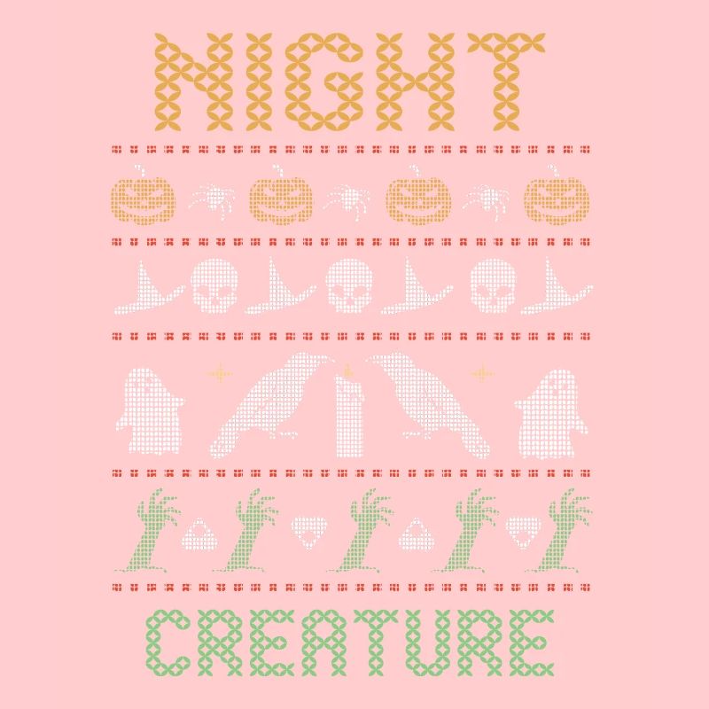 Stitch Pattern Horror Night Creatures Halloween