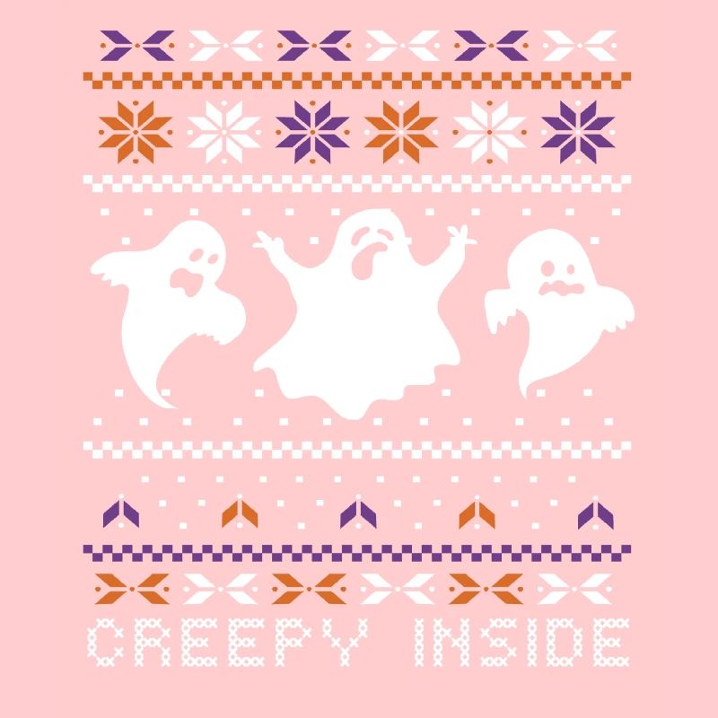 Stitch Pattern Ghost Creatures Inside Halloween