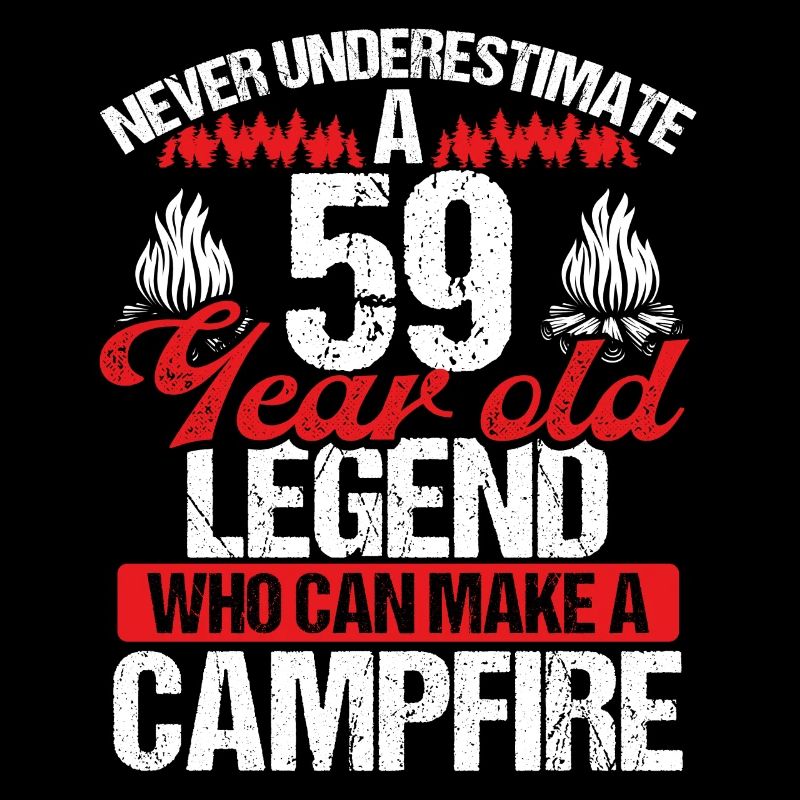 59 Year Old Camper Scouting Scout 59 Birthday