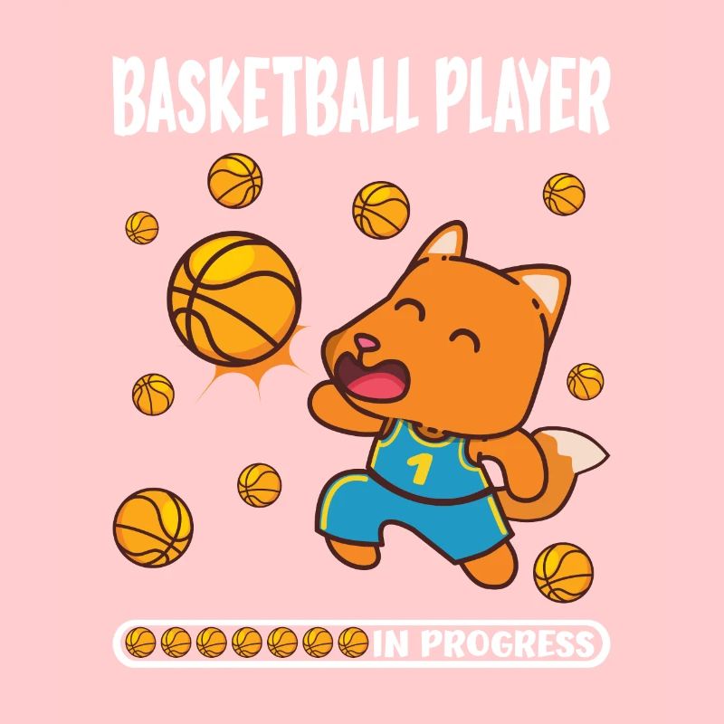 Basketball Player In Progress Fox Playing Basket