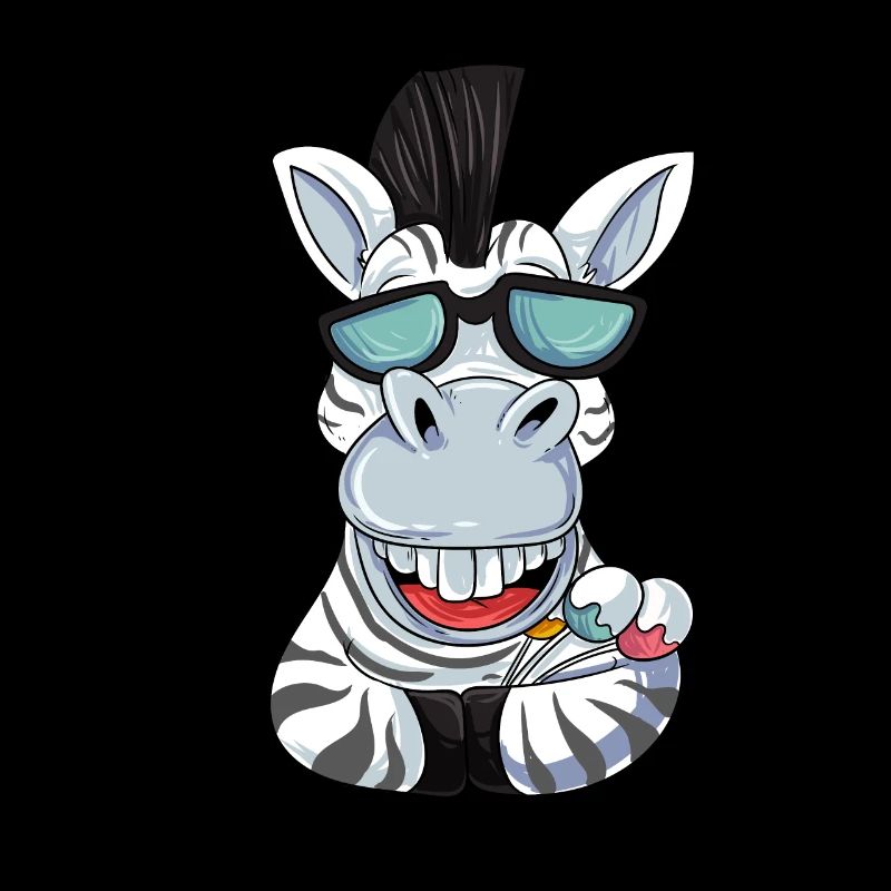 Zebra mit Sonnenbrille