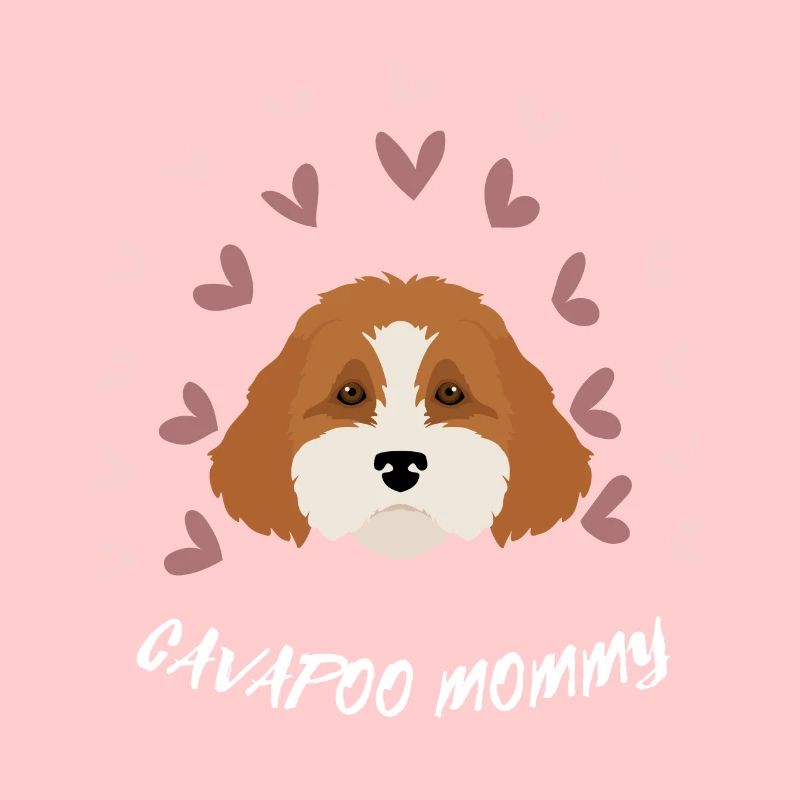 CAVAPOO MAMA. Netter süßer Hund. Hundefreund.