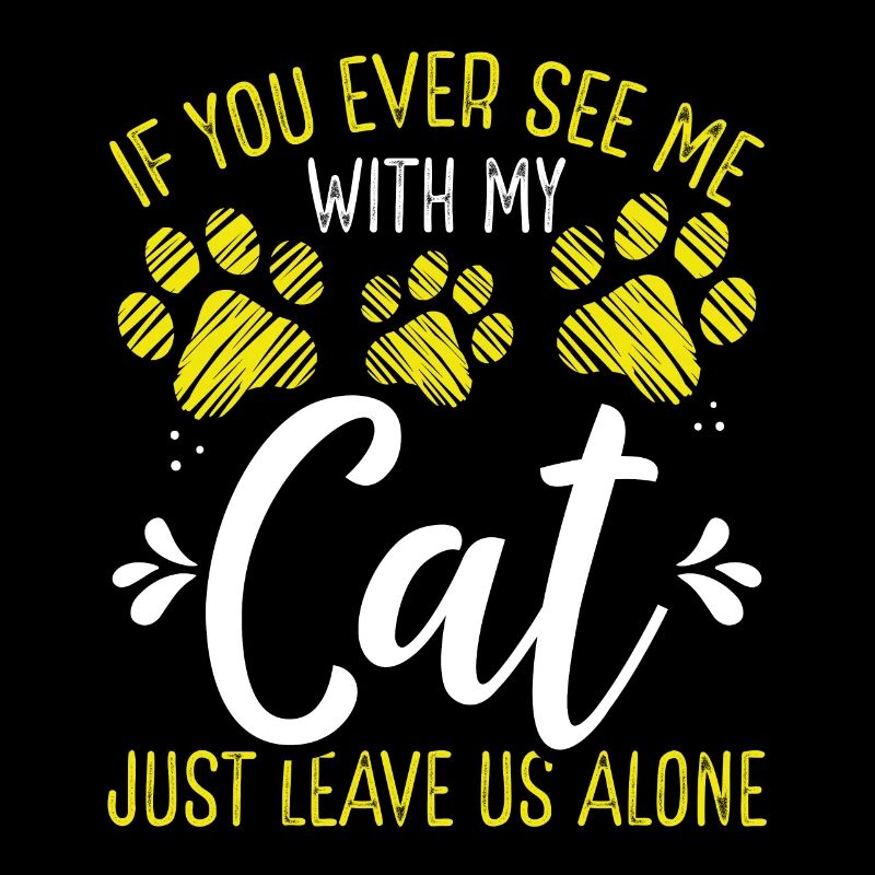 L’amant du chat avec mon chat laisse-moi tranquille Propriétaire de chaton