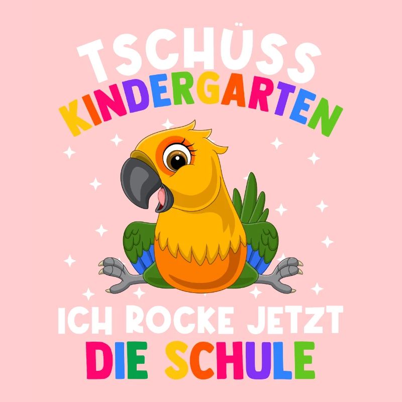 Bye Kindergarten Einschulung Schulkind Papagei