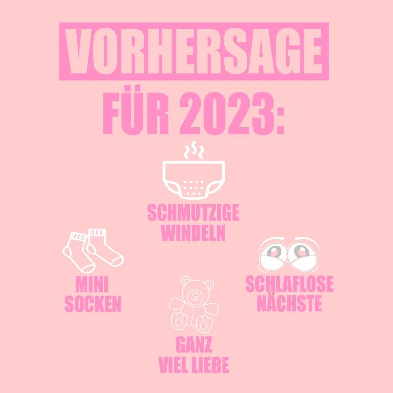 Vorhersage 2023 Geburt Windeln Socken Eltern