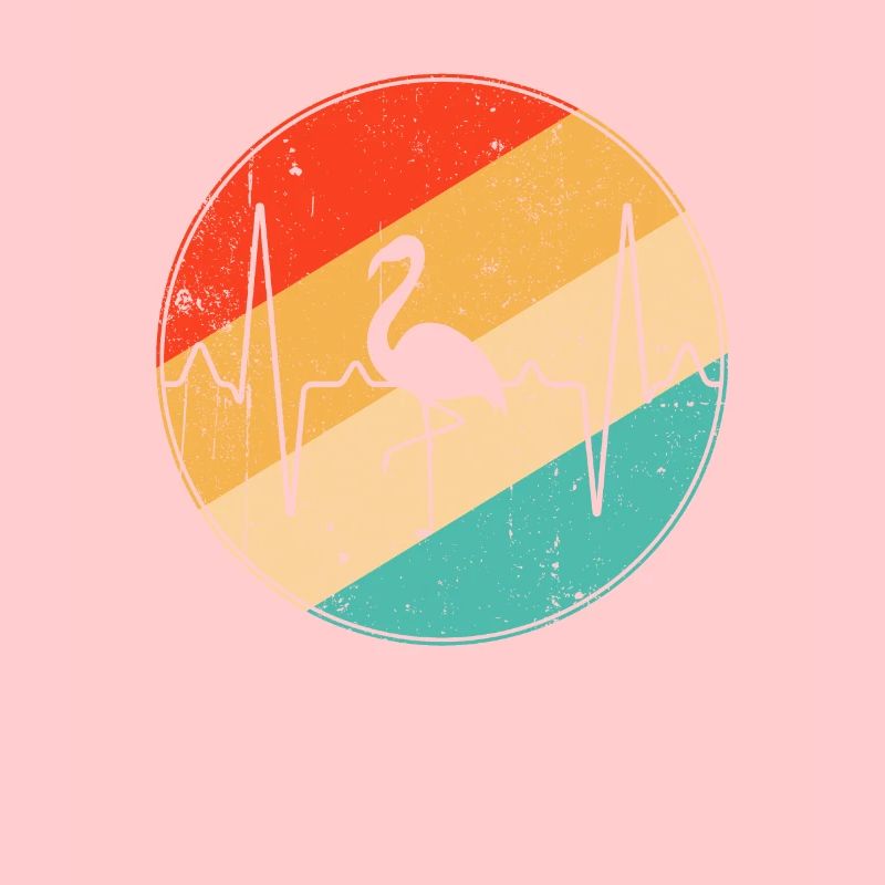 Flamingo Retro Heartbeat